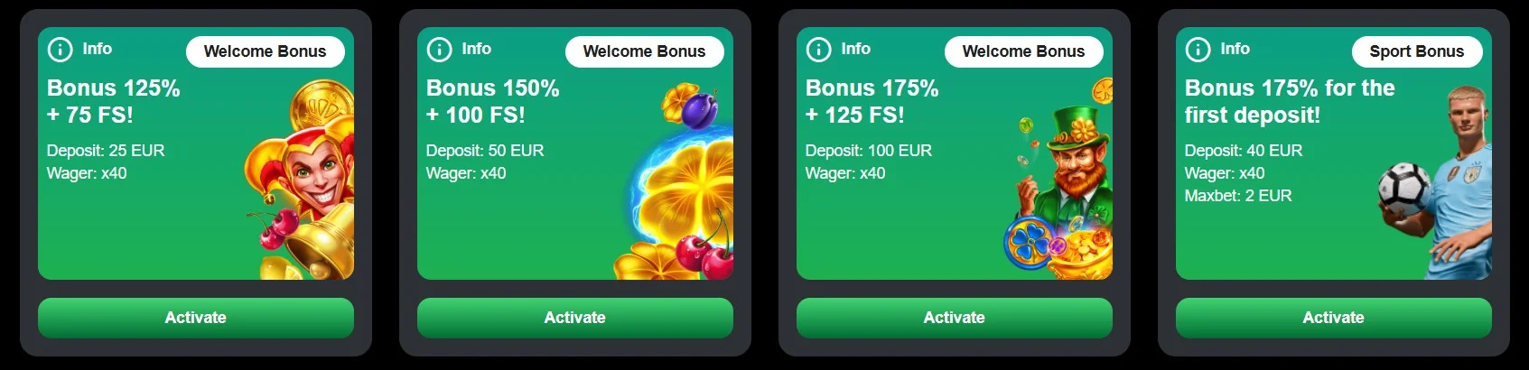 PatrickSpins Casino Welcome Bonus