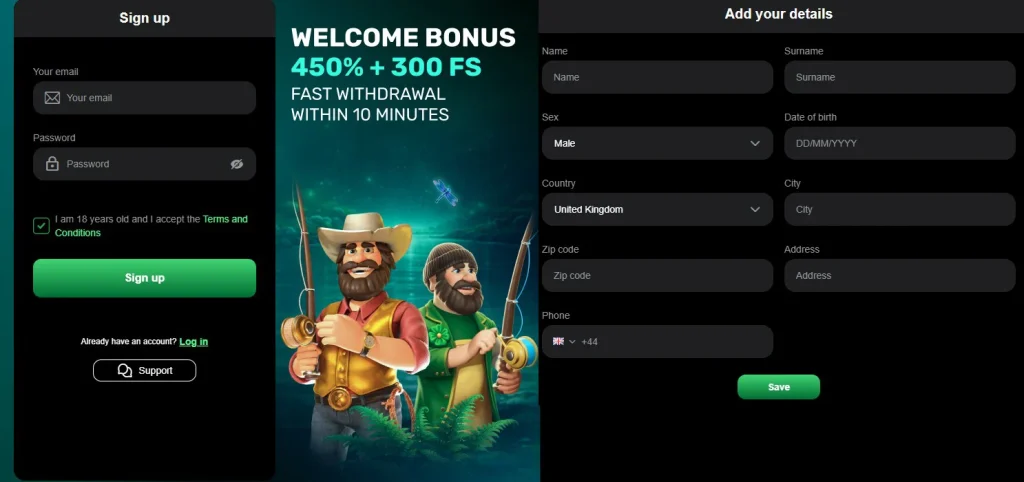 PatrickSpins Casino registration